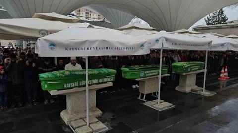 Kayseri'de Acı Cenaze Töreni