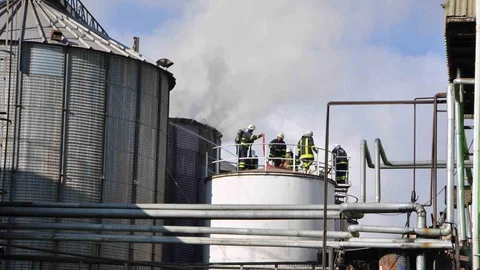 Afyonkarahisar'da Yağ Fabrikasında Yangın