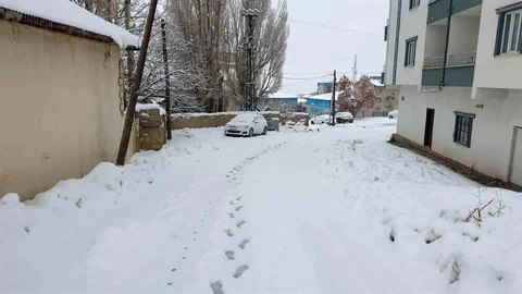 Başkale'de Kar Yağışı Etkili Oldu