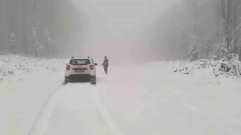 Kastamonu'da Kar Yağışı Etkili Oldu