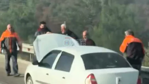 Mersin Otoyolu’nda Seyir Halindeki Otomobil Alev Aldı!