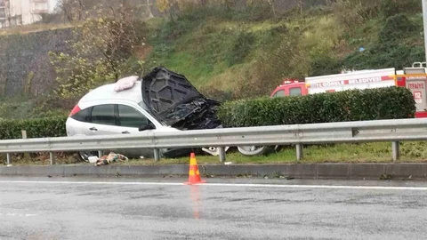 Görele'de Trafik Kazası ve Yangın