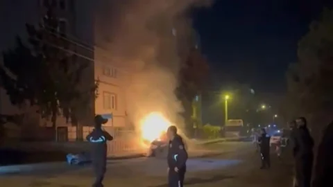 Bursa'da Seyir Halindeyken Araç Yangını