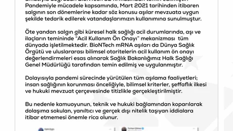 DMM'den BioNTech Aşısı Açıklaması