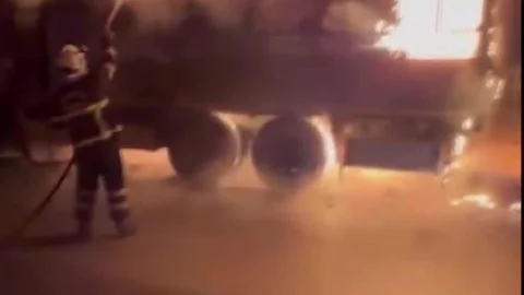 Amasya'da Kamyonda Yangın Meydana Geldi