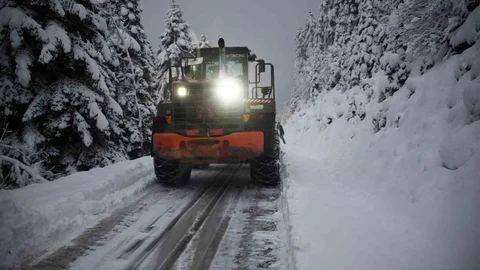 Kastamonu'da Köy Yollarında Karla Mücadele Başladı