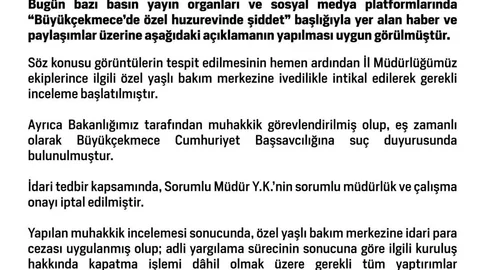 Ankara'da Huzurevi Şiddeti Üzerine İnceleme Başlatıldı