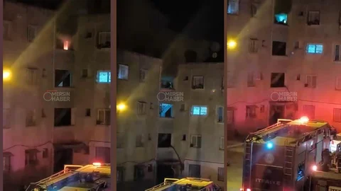 Mersin'de Korkutan Ev Yangını