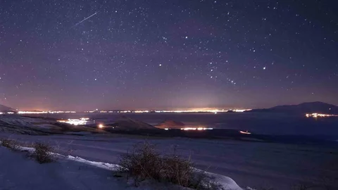 Bitlis'te Geminid Meteor Yağmuru Görüldü