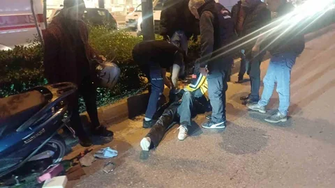 Antalya'da Motosiklet Kazası