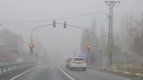 Patnos'ta Yoğun Sis Sorun Yarattı