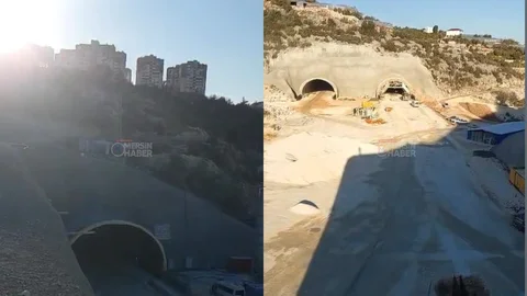 Erdemli TOKİ Altından Geçen Tünel İnşaatında Hummalı Çalışma!