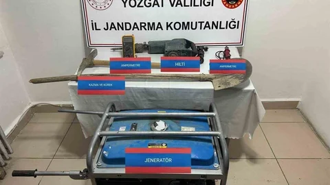 Yozgat'ta Kaçak Kazı Yaparken Suçüstü Yakalandı