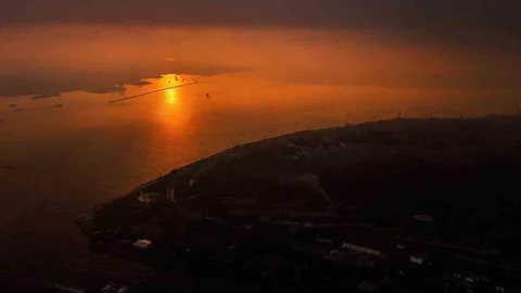 İstanbul Boğazı'nda Hava Kirliliği Görüntülendi