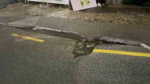 Bodrum'da Su Hattı Patladı