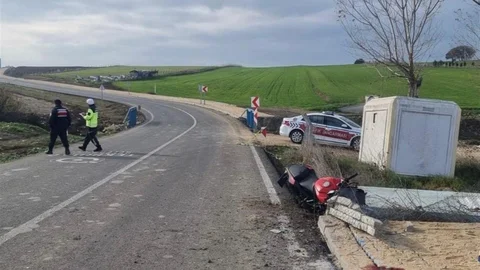 Tekirdağ'da Motosiklet Kazası Sonucu 1 Ölü