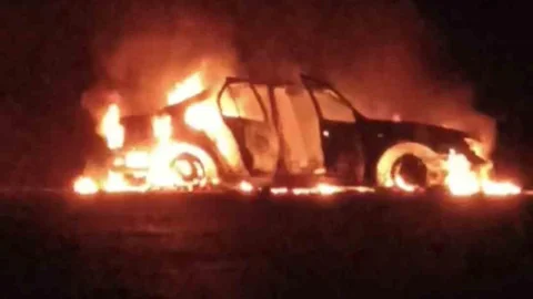 Adıyaman'da Otomobil Yangını