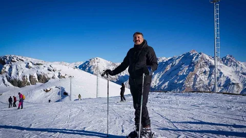 Mergabütan Kayak Merkezi'nde Kış Sezonu Açıldı