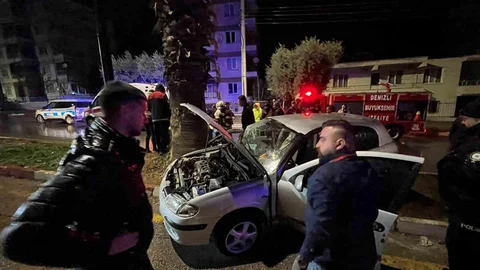 Denizli'de Yağış Sonrası Kaza