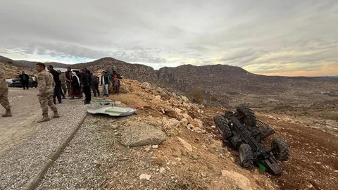 Gabar Dağı'nda Traktör Devrildi