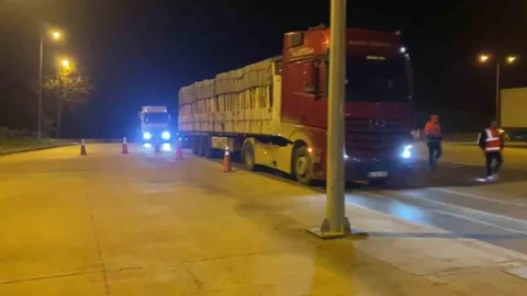 Samsun'da Tırlara Yüksek Ceza Kesildi