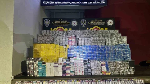Adana'da 16 Bin Paket Kaçak Sigara Ele Geçirildi