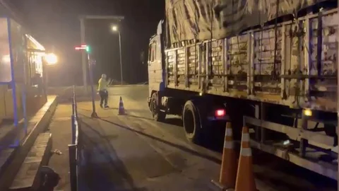 Samsun'da Tırlara Ceza Uygulandı