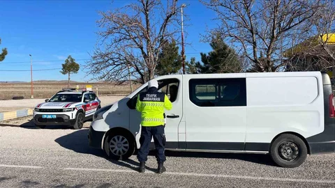 Burdur'da Jandarma Trafik Denetimi Yapıldı