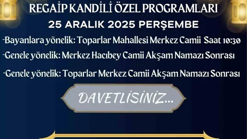 Köyceğiz'de Regaip Kandili Programları Düzenlenecek