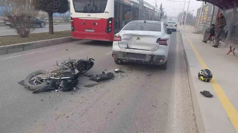 Malatya'da Motosiklet Kazası