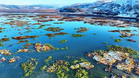 Ladik Gölü Karla Kaplandı