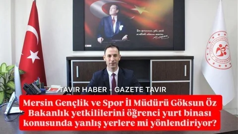 Mersin Gençlik Müdürü Hakkında Yurt İddiası