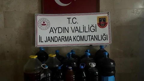 Germencik'te 202 Litre Kaçak Alkol Ele Geçirildi