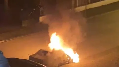 Bolu’da Tofaş Otomobil Yandı