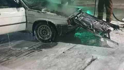 Seyir Halindeki Otomobil Yandı