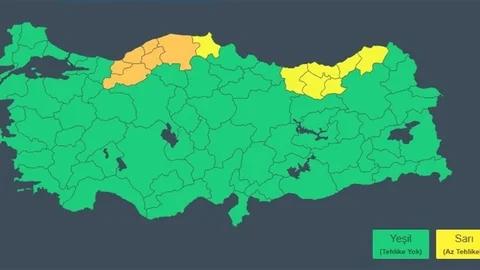 Sinop'ta Sarı Kodlu Kar Alarmı Verildi