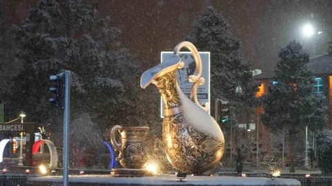 Erzincan’da Kar Yağışı Etkili Oldu