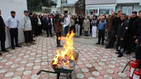 Sinop'ta Yangın Tatbikatı Gerçekleştirildi