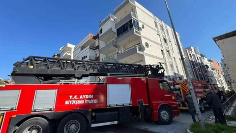 Söke'de Evin Aspiratöründen Yangın Çıktı