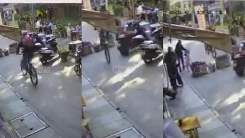 Akdeniz'de Tehlikeli Bisiklet Sürüşü: Şans Eseri Kaza Olmadı