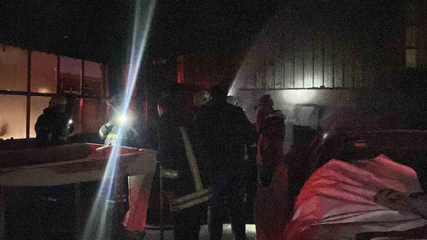 Burdur'da Oto Boyama Atölyesinde Yangın