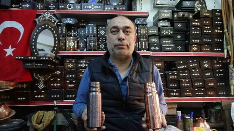 Gaziantep'te Bakır Su Mataralarına İlgi Artıyor