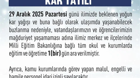 Elazığ'da Eğitim Ara Verildi