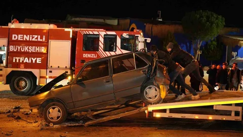 Denizli'de Zincirleme Kaza