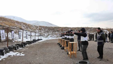 Erzurum'da DKMP Personeline Silah Eğitimi