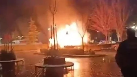 Eskişehir'de Hastane Otoparkında Yangın
