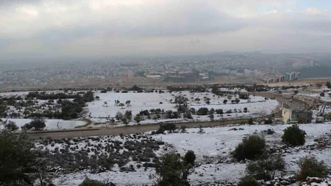 Kilis'te Kar Yağışı Görüldü