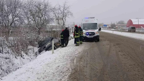 Kastamonu'da Kar Sebebiyle Kaza