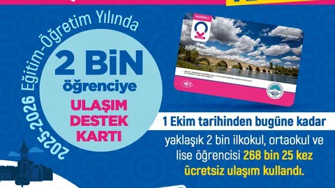 Kayseri'de Ulaşım Desteği Alan Öğrenciler
