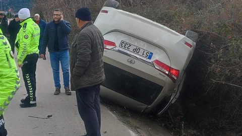 Amasya'da Takla Atan Otomobilde 1 Yaralı